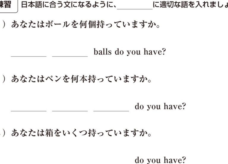 いくつ持っていますか 英語の表現と使い方