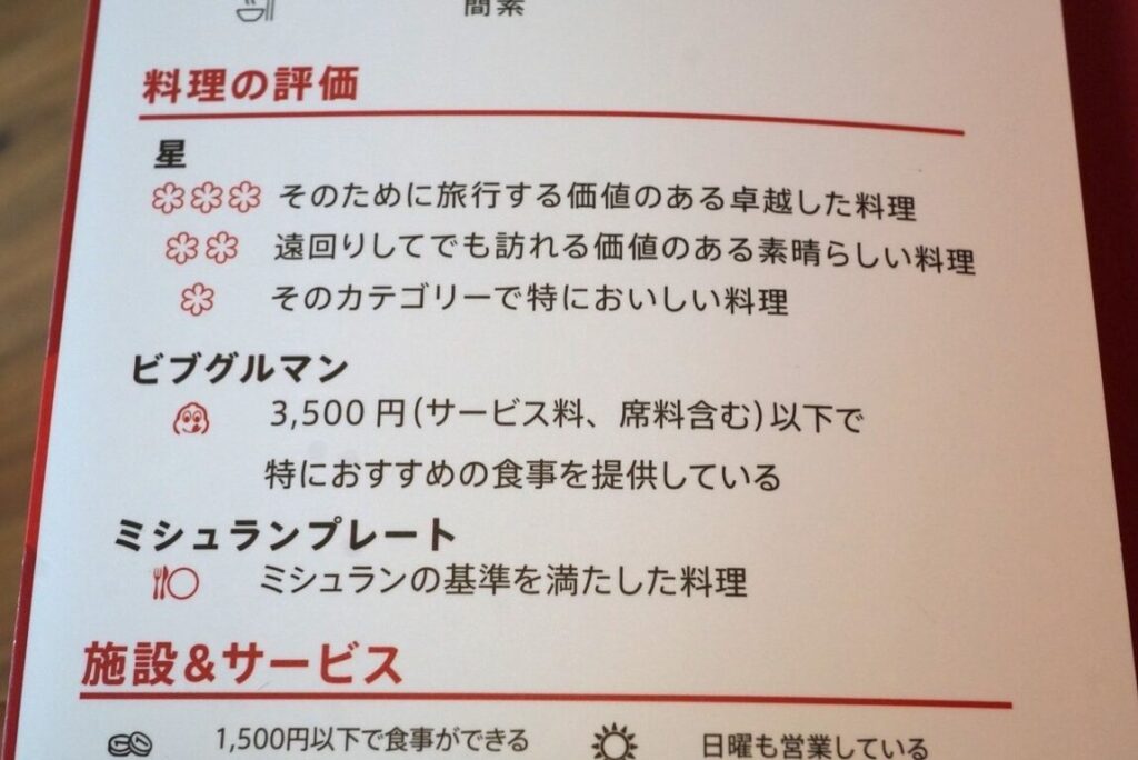 ミシュラン 星いくつまでの評価基準と意味について